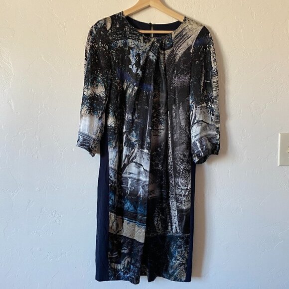 Jean Paul Berlin Abstract Long Sleeve Dress - Picture 1 of 7